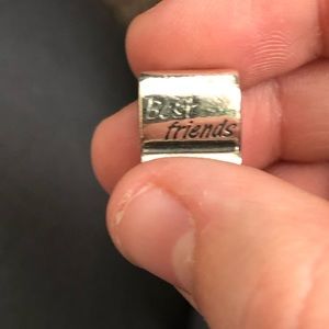 SS pandora best friends scroll charm